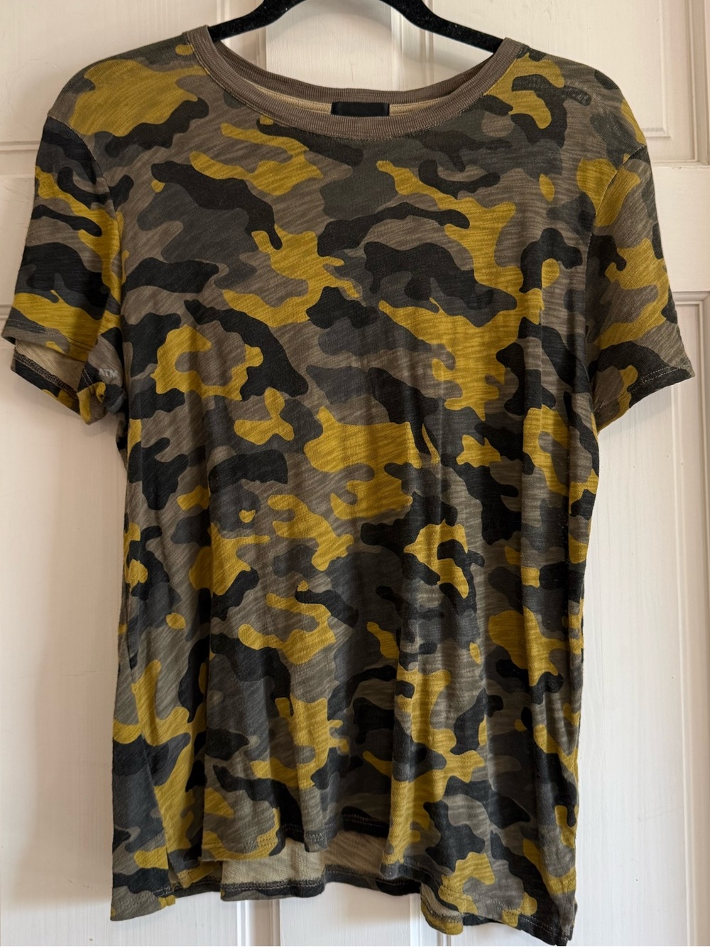 ATM Camo Short Sleeve Tee in Black, Olive & Mustard